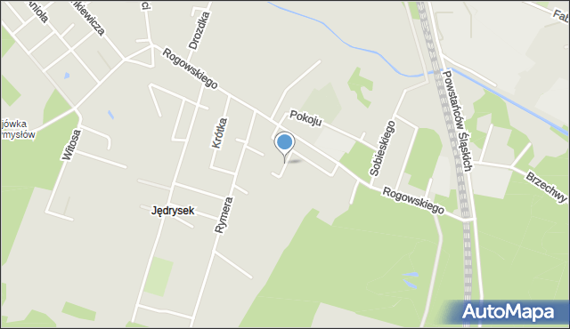 Kalety powiat tarnogórski, Gajowa, mapa Kalety powiat tarnogórski