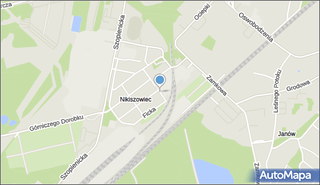 Katowice, Garbarska, mapa Katowic