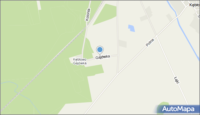 Kębłowo gmina Wolsztyn, Gajówka, mapa Kębłowo gmina Wolsztyn