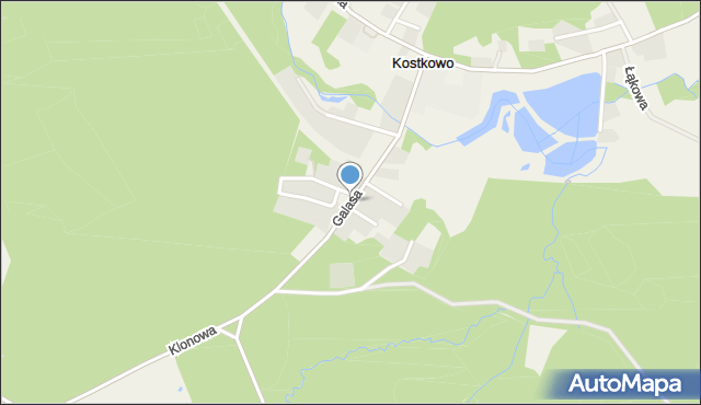 Kostkowo gmina Gniewino, Galasa, ks., mapa Kostkowo gmina Gniewino