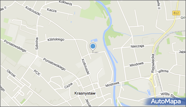 Krasnystaw, Gawryłowa, mapa Krasnystaw