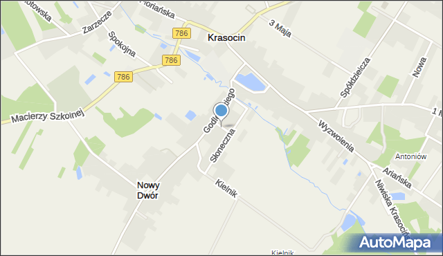 Krasocin, Gajdzińskich, mapa Krasocin