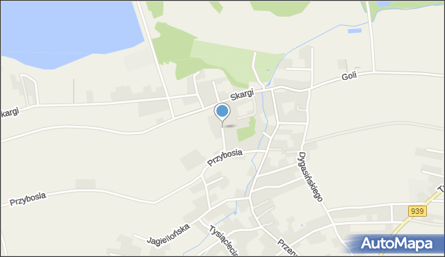 Łąka gmina Pszczyna, Gałczyńskiego Konstantego Ildefonsa, mapa Łąka gmina Pszczyna
