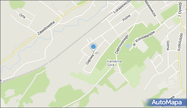 Lubań, Gajowa, mapa Lubań