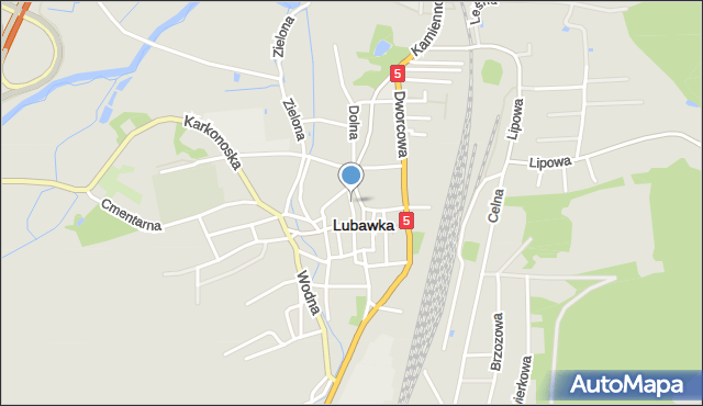 Lubawka, Garbarska, mapa Lubawka