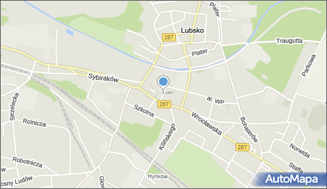 Lubsko, Gazowa, mapa Lubsko