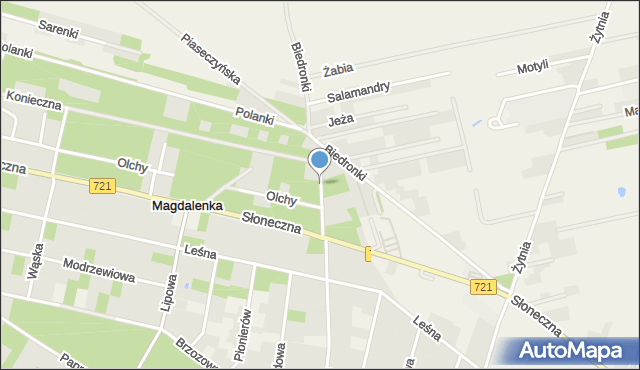 Magdalenka gmina Lesznowola, Gąsek, mapa Magdalenka gmina Lesznowola