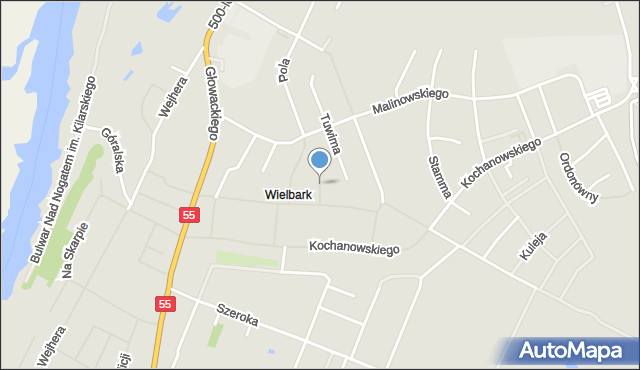Malbork, Gałczyńskiego Konstantego Ildefonsa, mapa Malborka