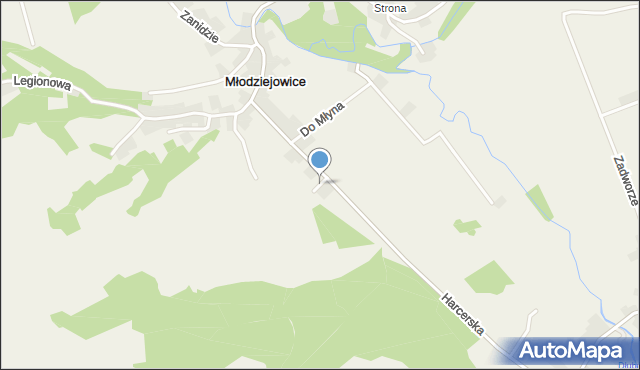 Młodziejowice gmina Michałowice, Gaik, mapa Młodziejowice gmina Michałowice