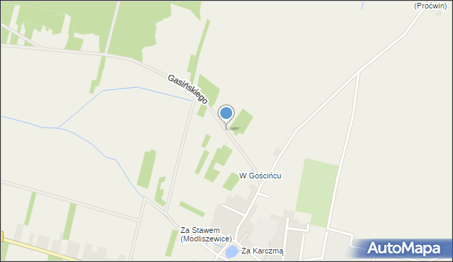 Modliszewice, Gasińskiego Franciszka, mapa Modliszewice