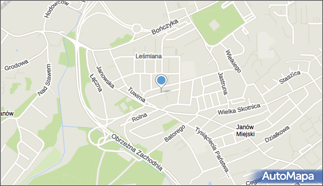 Mysłowice, Gałczyńskiego Konstantego Ildefonsa, mapa Mysłowice