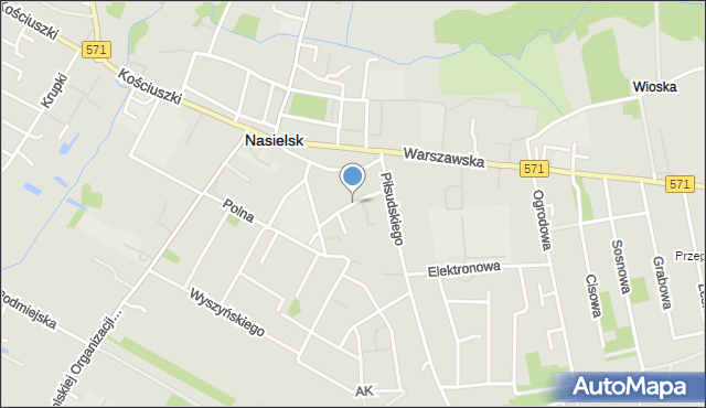 Nasielsk, Garbarska, mapa Nasielsk