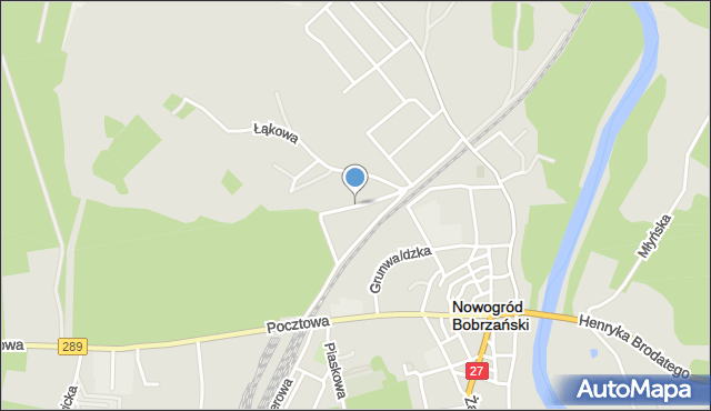 Nowogród Bobrzański, Gajowa, mapa Nowogród Bobrzański