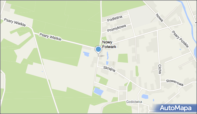 Nowy Folwark gmina Września, Gajowa, mapa Nowy Folwark gmina Września