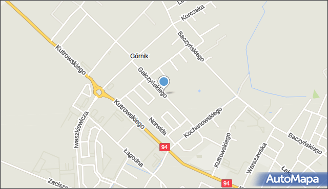 Oława, Gałczyńskiego Konstantego Ildefonsa, mapa Oława