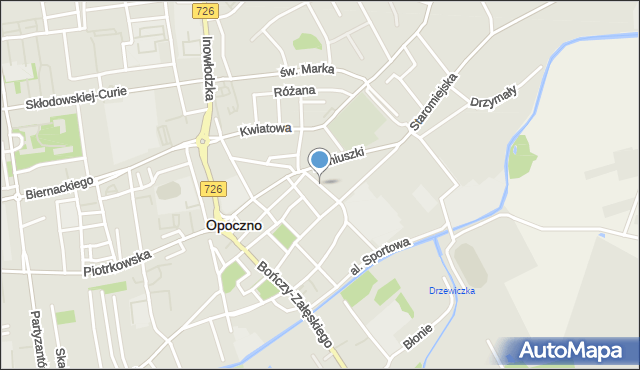 Opoczno, Garncarska, mapa Opoczno