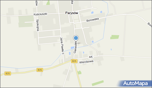 Parysów, Garwolińska, mapa Parysów