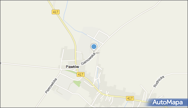 Pawłów gmina Pietrowice Wielkie, Gamowska, mapa Pawłów gmina Pietrowice Wielkie