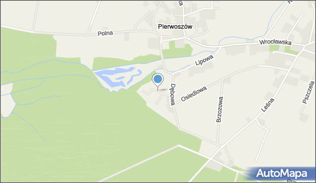 Pierwoszów, Gajowa, mapa Pierwoszów