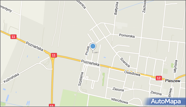 Pleszew, Gałczyńskiego Konstantego Ildefonsa, mapa Pleszew