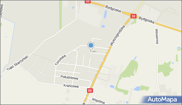 Płońsk, Galileusza, mapa Płońsk