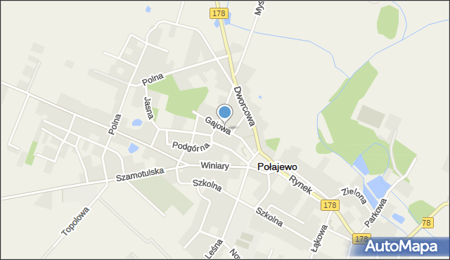 Połajewo powiat czarnkowsko-trzcianecki, Gajowa, mapa Połajewo powiat czarnkowsko-trzcianecki