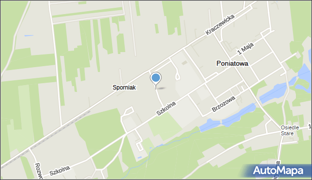 Poniatowa powiat opolski, Garażowa, mapa Poniatowa powiat opolski