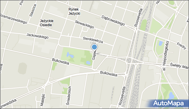 Poznań, Gajowa, mapa Poznania