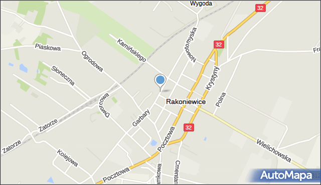Rakoniewice, Garbary, mapa Rakoniewice