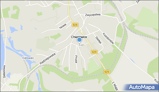 Rybnik, Gałczyńskiego Konstantego Ildefonsa, mapa Rybnika