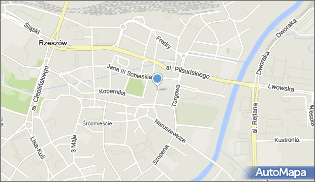 Rzeszów, Gałęzowskiego Jacentego, mapa Rzeszów