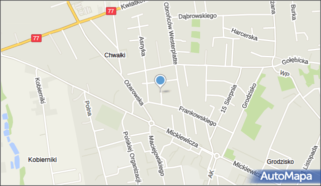 Sandomierz, Gałczyńskiego Konstantego Ildefonsa, mapa Sandomierza