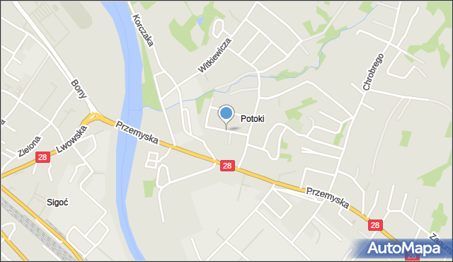 Sanok, Gałczyńskiego Konstantego Ildefonsa, mapa Sanok