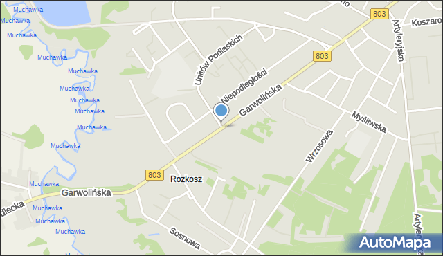 Siedlce, Garwolińska, mapa Siedlce