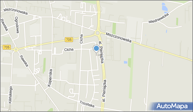 Skierniewice, Gałczyńskiego Konstantego Ildefonsa, mapa Skierniewic