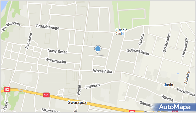 Swarzędz, Gagarina Jurija, mapa Swarzędz