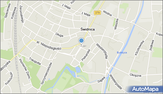 Świdnica, Garbarska, mapa Świdnicy