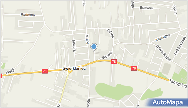 Świerklaniec, Gawędy, mapa Świerklaniec