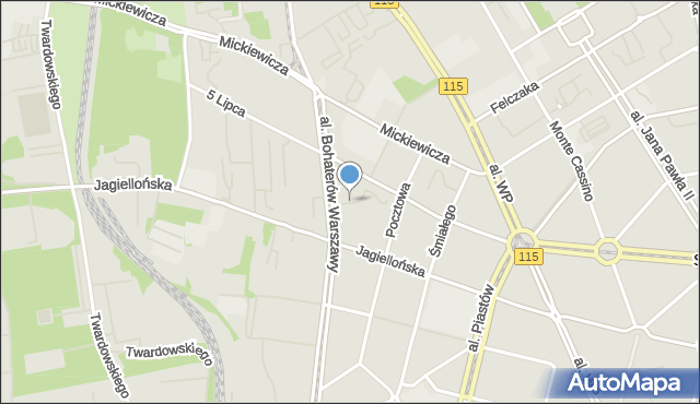 Szczecin, Garncarska, mapa Szczecina