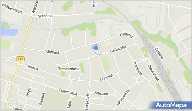 Tomaszów Mazowiecki, Garbarska, mapa Tomaszów Mazowiecki