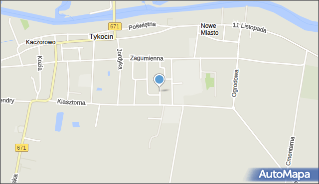 Tykocin, Gasztołda, mapa Tykocin