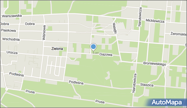 Warszawa, Gazowa, mapa Warszawy