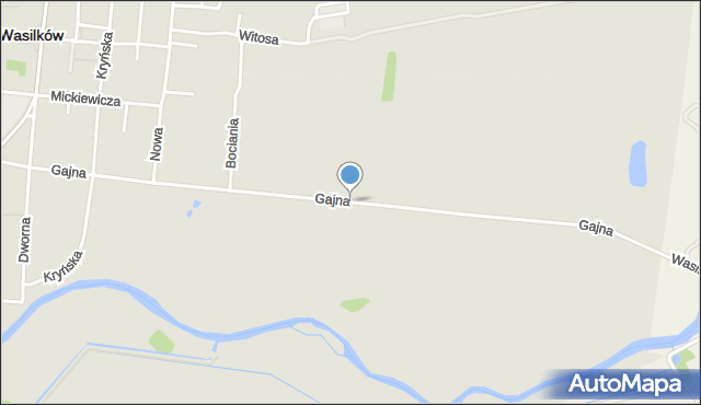 Wasilków, Gajna, mapa Wasilków