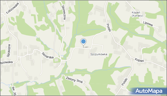 Włosań, Gajowa, mapa Włosań