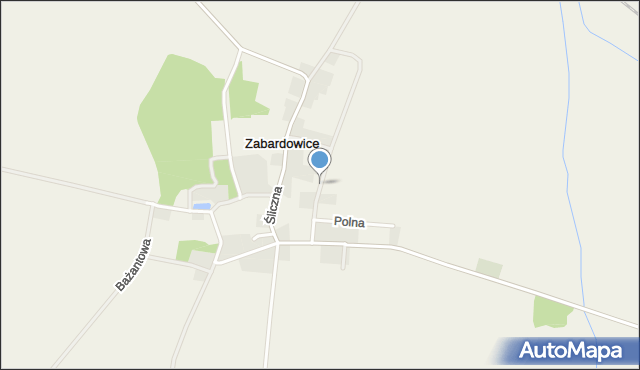 Zabardowice, Gajowa, mapa Zabardowice