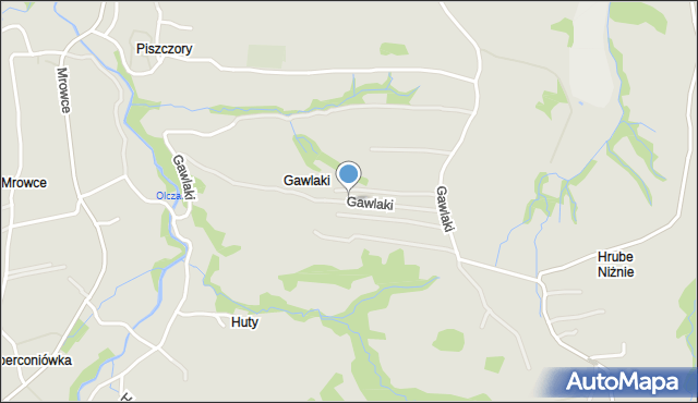 Zakopane, Gawlaki, mapa Zakopanego