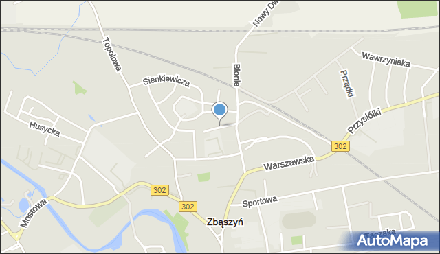 Zbąszyń, Garbarska, mapa Zbąszyń