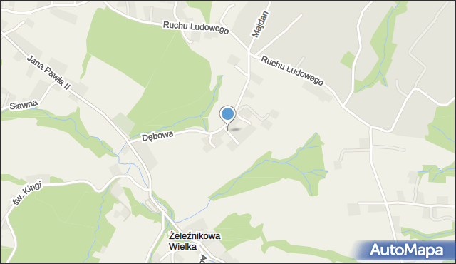 Żeleźnikowa Wielka, Gawrona Józefa, ks., mapa Żeleźnikowa Wielka