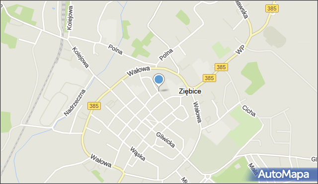 Ziębice, Garbarska, mapa Ziębice