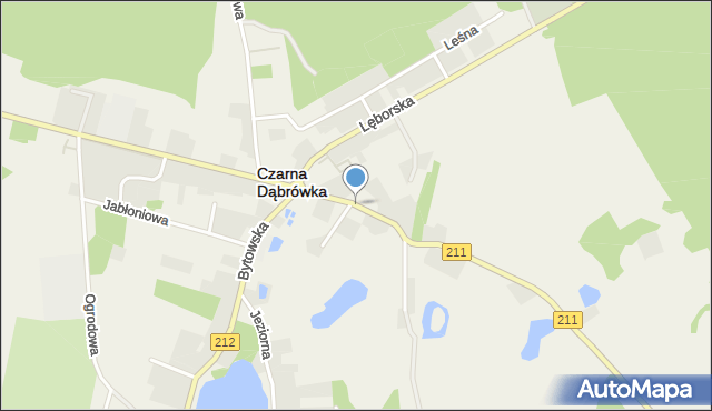 Czarna Dąbrówka powiat bytowski, Gdańska, mapa Czarna Dąbrówka powiat bytowski